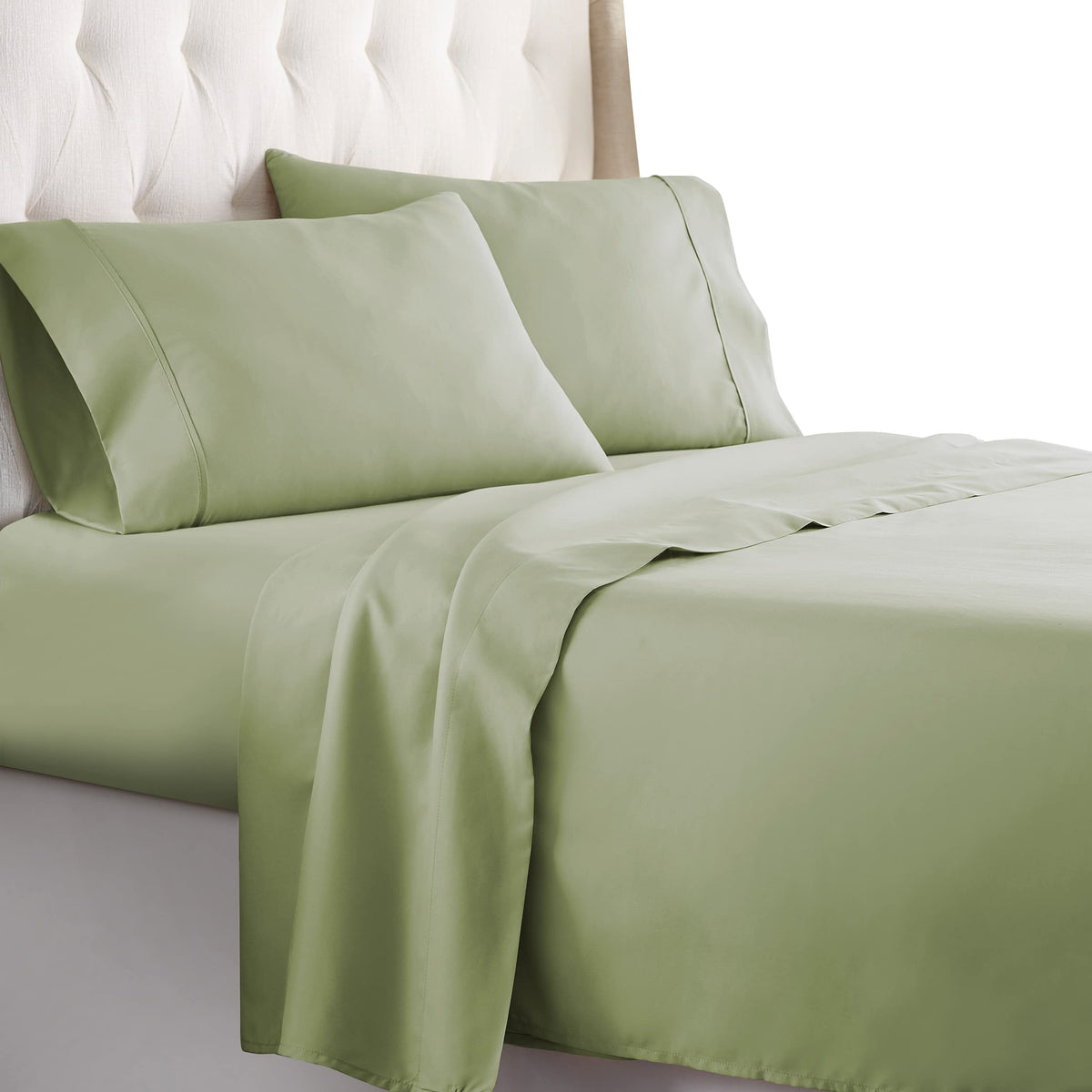 Hc Collection California King Sheet Set - Deep Pocket Bed Sheets - Extra Soft - 4 Pc Set, Easy Care, Machine Washable - Cooling