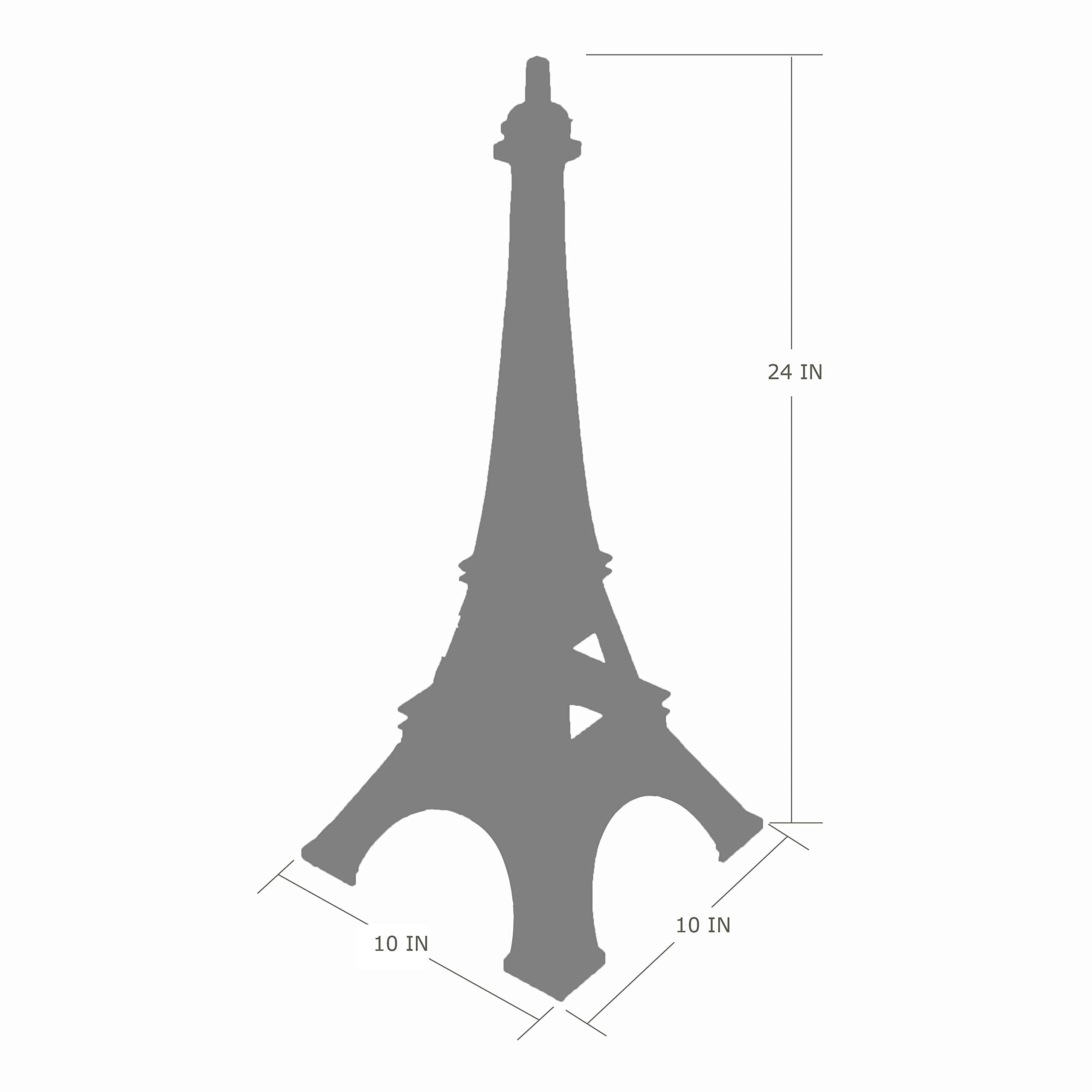allgala 24 Black Eiffel Tower Statue Decor - Alloy Metal Home Accent, Elegant Gift for Parisian Decor Lovers