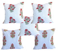 Pink Parrot Cotton Multi Colour Throw Pillow Covers/Cushion Covers (16X16 Inches)  Set Of 5 Pcs
