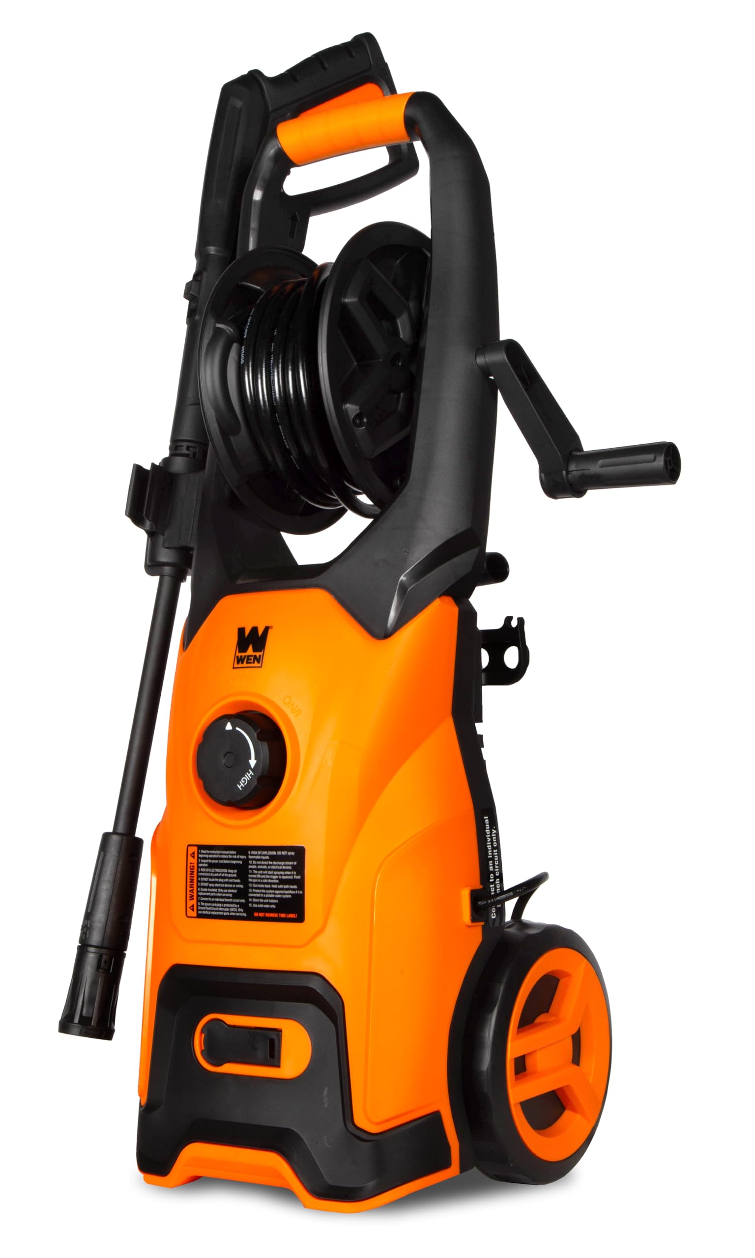 Wen 2300 Psi Electric Pressure Washer With Variable Pressure, Hose Reel, Wheel Kit, And 1.4 Gpm Adjustable Flow Rate (Pw23V)