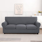 Searchi Stretch Sofa Cover Couch Cover, 4 Pieces Sofa Slipcover With 3 Separate Cushion Cover, Washable Furniture Protector For Living Room(Sofa, Grey)
