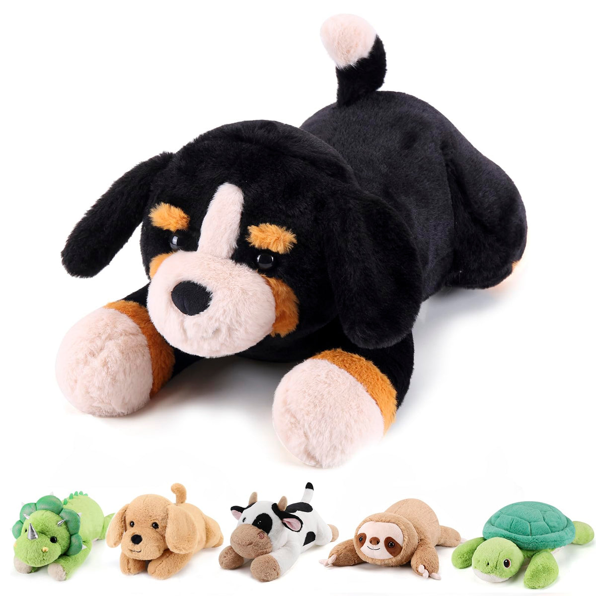 Gnomantic Bernese Mountain Dog Weighted Stuffed Animals - 28 Inch 5.0 Pounds Weighted Plushies Dog Stuffed Animal - Large Stuffe