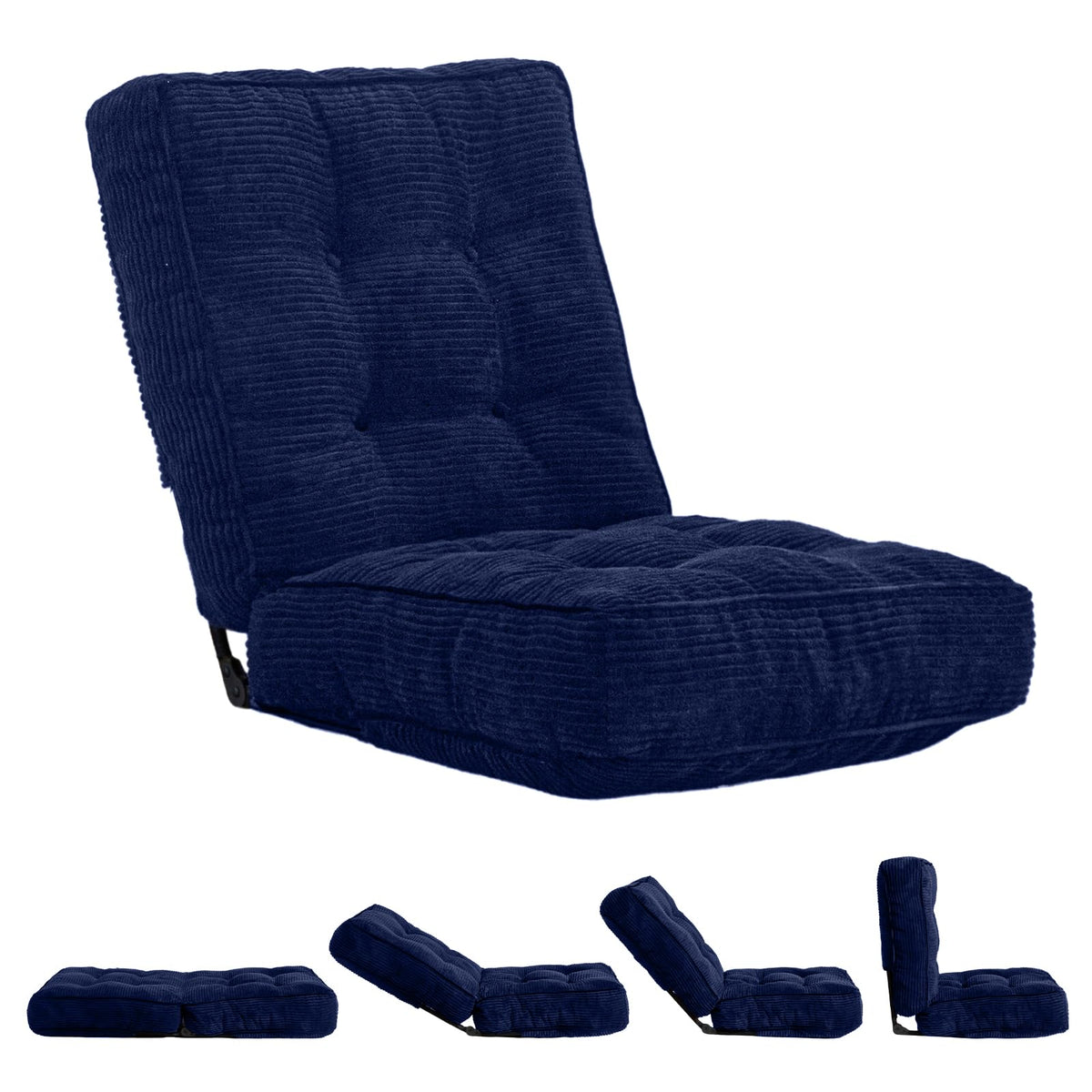 Maxyoyo Adjustable Floor Chair With Back Support, Gaming Chair Floor Meditation Chair With Tufted Cushion, Adults Lounge Chair F