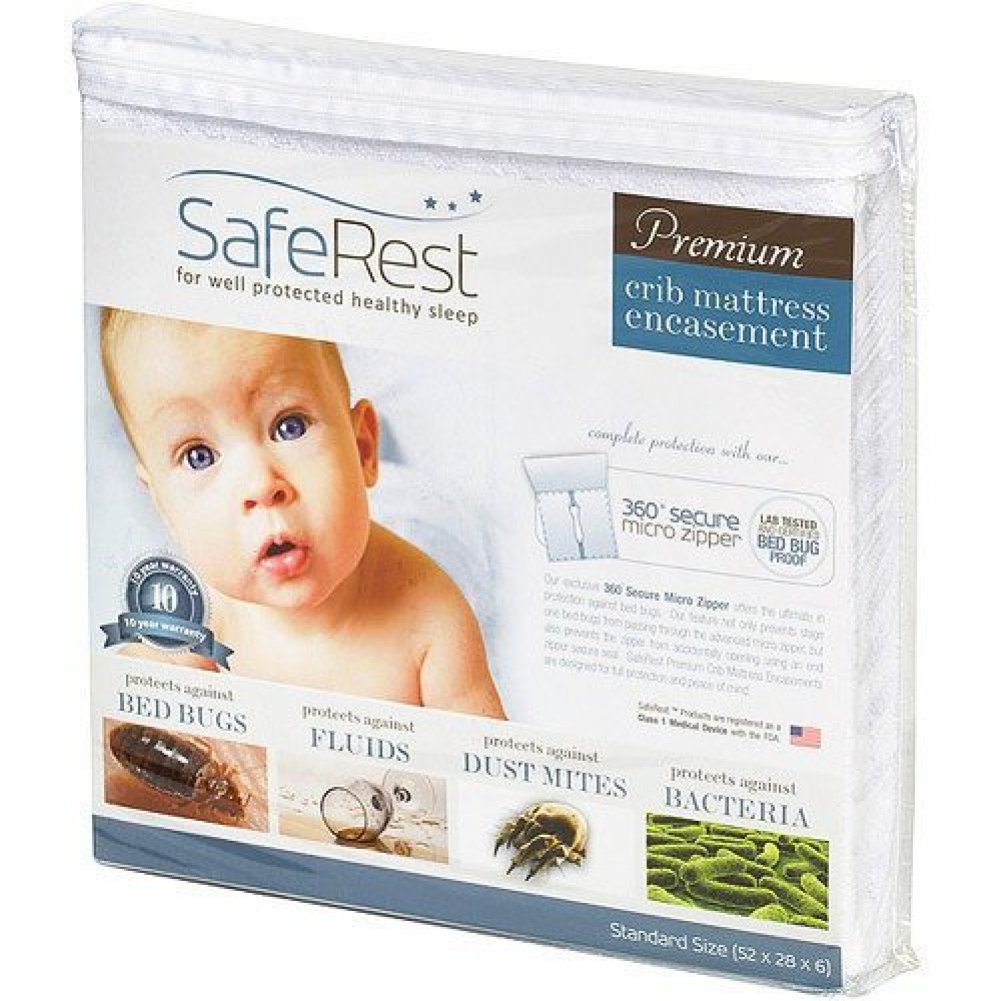 Saferest Zippered Mattress Protector - Premium 6 Inch Waterproof Mattress Cover For Bed - Breathable & Noiseless Washable Mattre