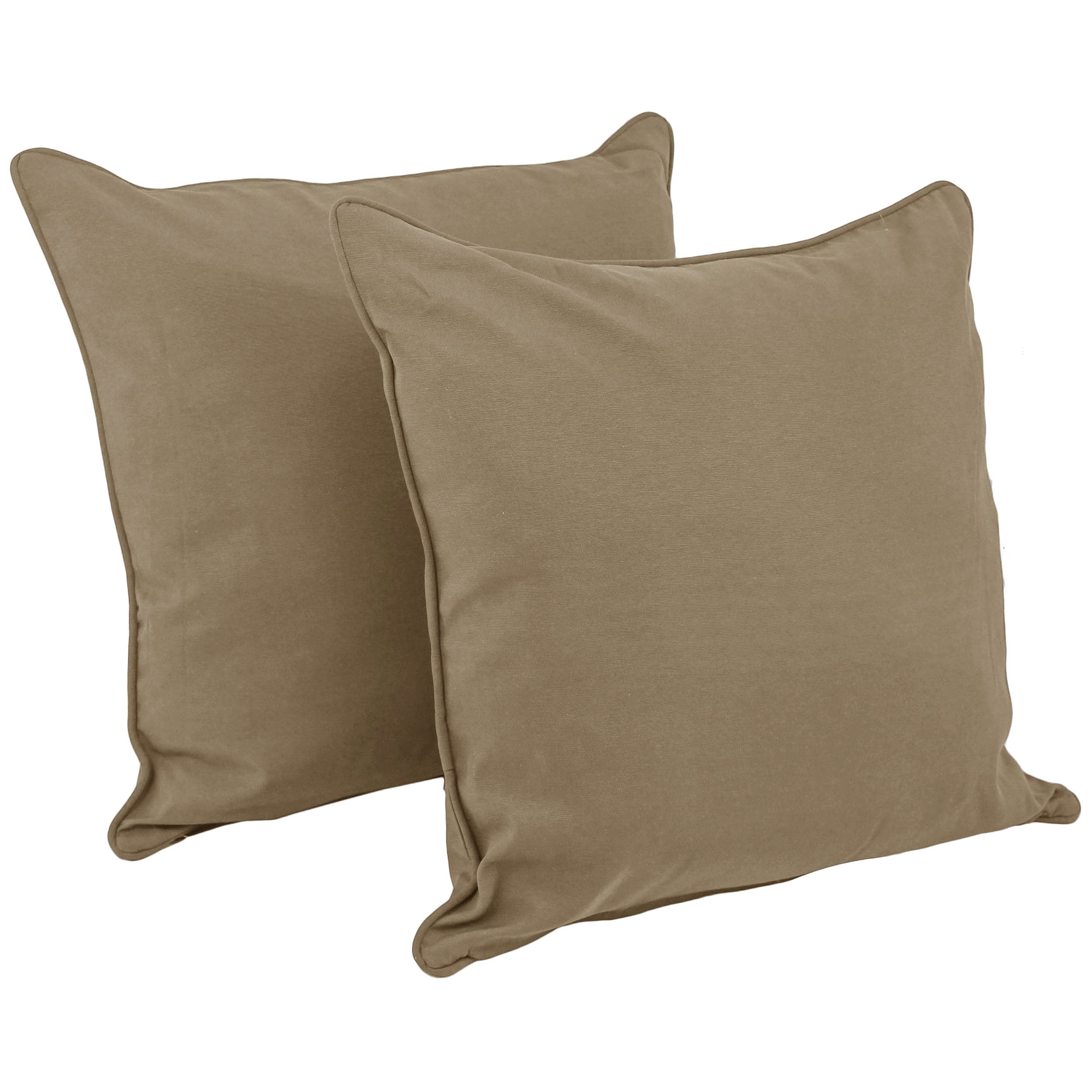 Blazing Needles Corded Twill Floor Pillows (Set of 2), 25&quot;, Toffee