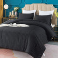 Avelom Seersucker Full Comforter Set (80X90 Inches), 3 Pieces - 100% Soft Washed Microfiber Lightweight Comforter With 2 Pillowc