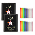 Likejarcand 24 pcs Colored Candle Chime Candle,Spell Candle Unscented Colored Candles Mini Taper,10cm-4Inch Tall 0.4 Inch Diamet