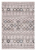 SAFAVIEH Amsterdam Collection Area Rug - 5'1'' x 7'6'', Light Grey & Brown, Moroccan Boho Design, Non-Shedding & Easy Care, Idea