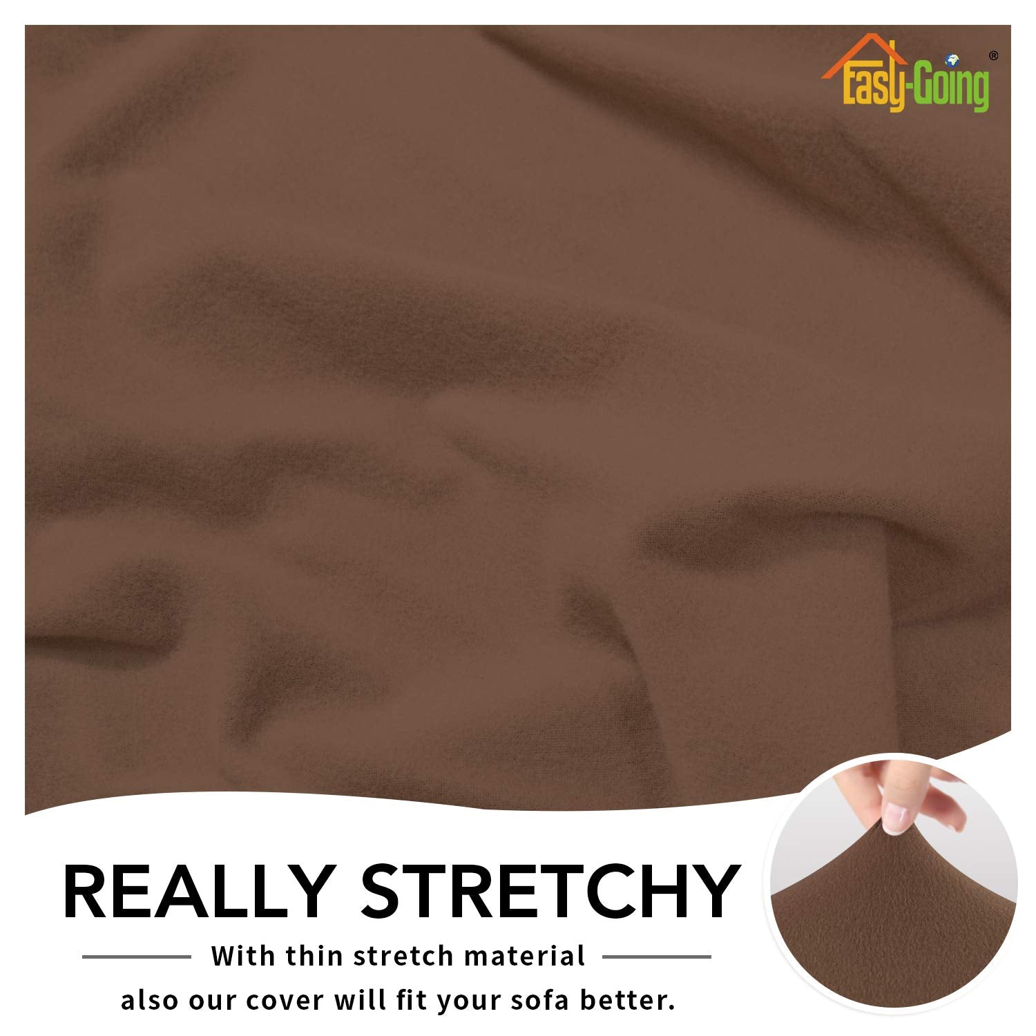 Easy-Going Fleece Stretch Sofa Slipcover Spandex Non-Slip Soft Couch Sofa Cover, Washable Furniture Protector With Anti-Skid Foam And Elastic Bottom For Kids, Pets(Chair, Black)