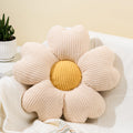 Sioloc Flower Shaped Throw Pillow, Fun Daisy Pillow, 19.7'' White Flower Pillow Cute Decorative Seat Cushion Aesthetic Flower Pl