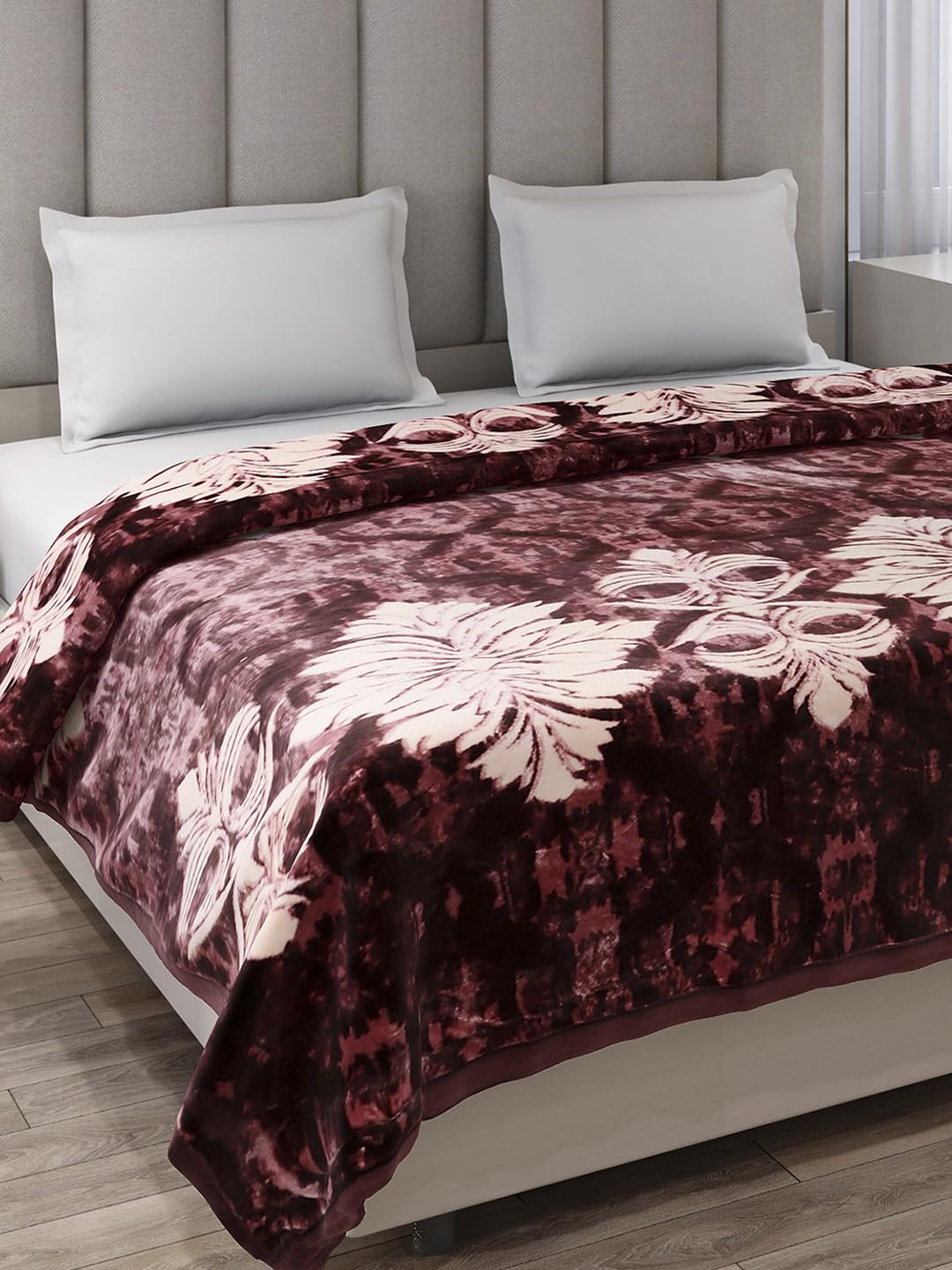 Monte Carlo Double Bed Heavy Winter Blanket (160 X 220) Roman 1 Ply Box Pack 550 GSM | 3 KG, (240x220 CM), Rust