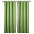 Lemomo 100% Blackout Curtains 52 X 95 Inch/Light Green Curtains 2 Panels With Black Lining Room Darkening Thermal Insulated Bedr