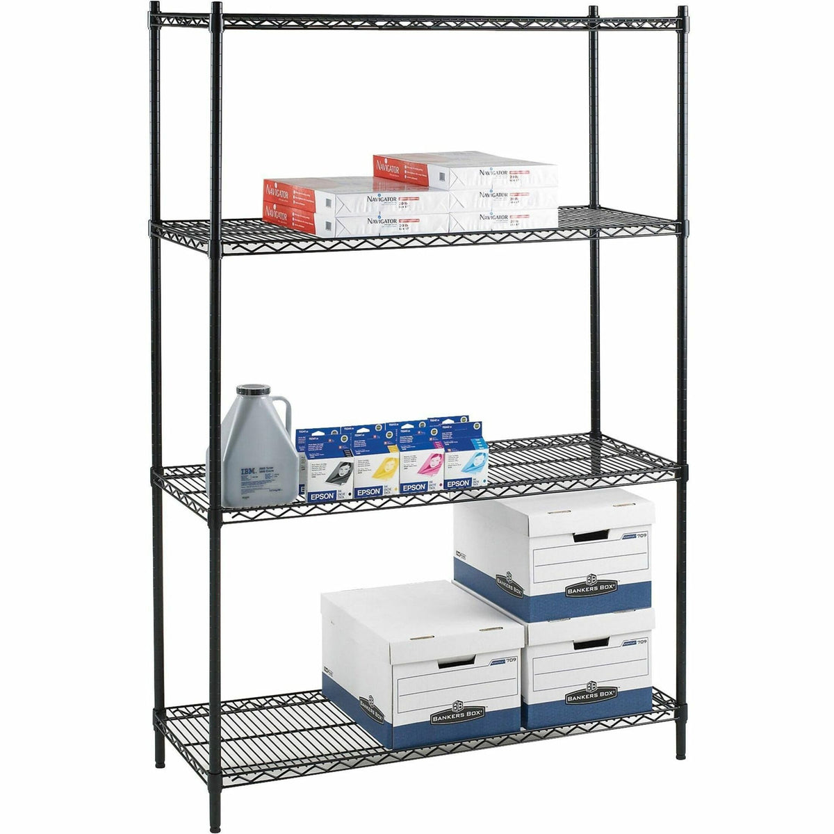 Lorell Starter Shelving Unit Shelf, Black