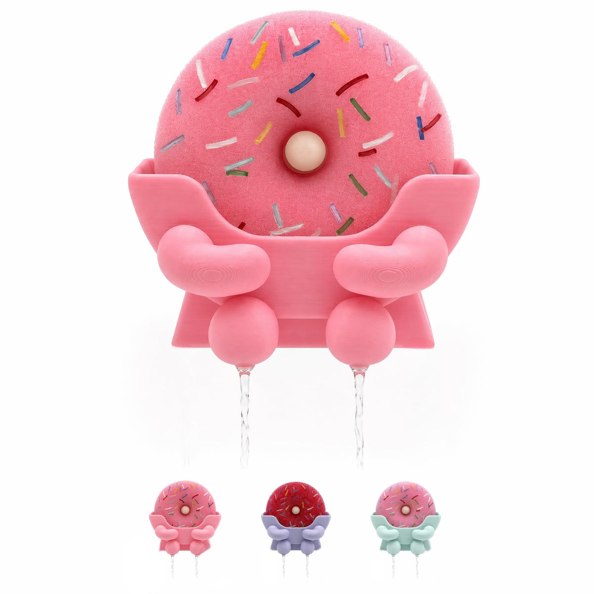 NoveasAzures Sponge Holder for Kitchen Sink with Drainage for Smile Sponge