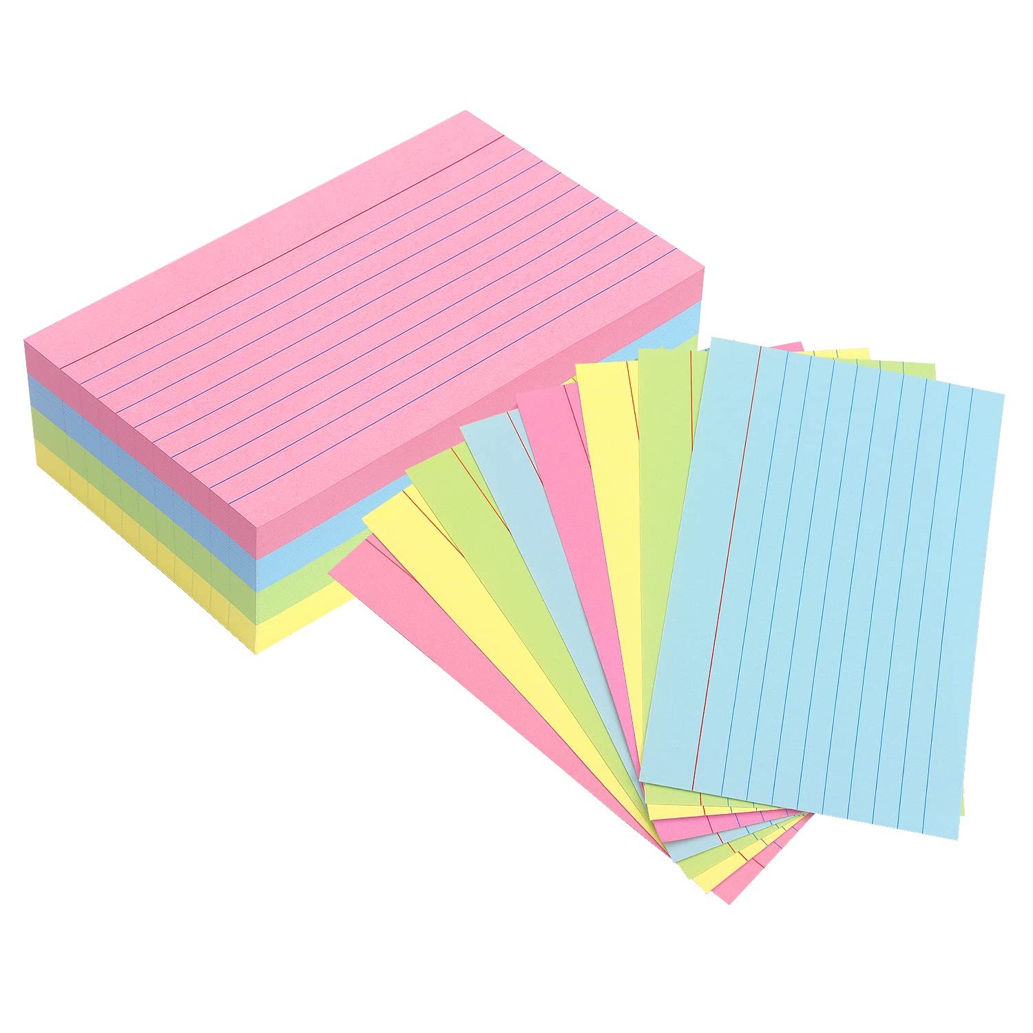 Tamaki Colored Index Cards 3 X 5 Ruled Note Cards Flash Cards For Studying, Home And Office Ruled Index Cards, 180 Count