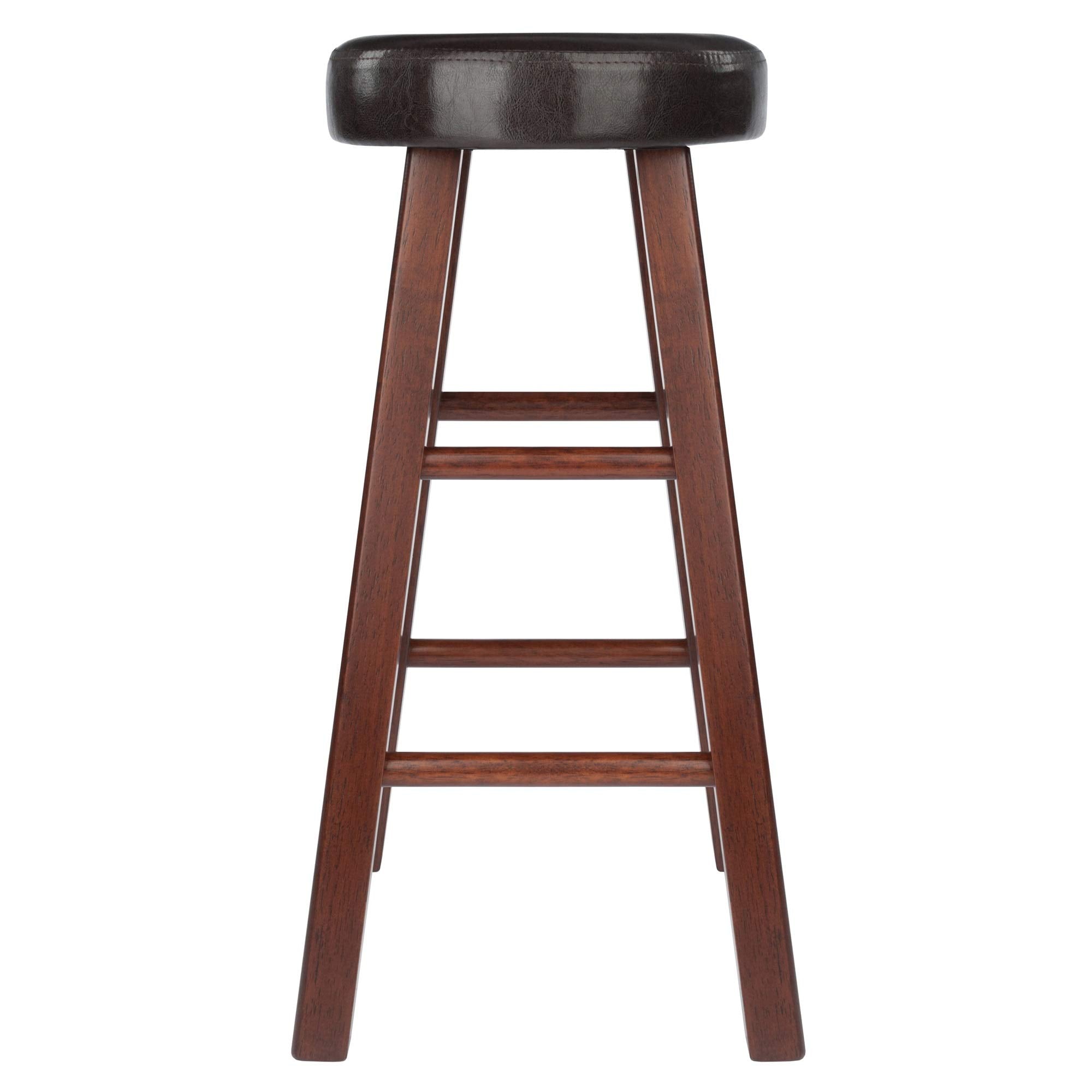 Ergode Wood Element Counter Stool Set | Oyster Gray | 2-Pc Set | Solid Wood | 220lbs Weight Capacity | Stable & Stylish | Multiple Finishes (94277-VV)