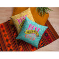 Clapcart Designer Printed Satin Cushion Covers Set Of 2 (16X16 Inches / 40X40 Cm) (Yellow)
