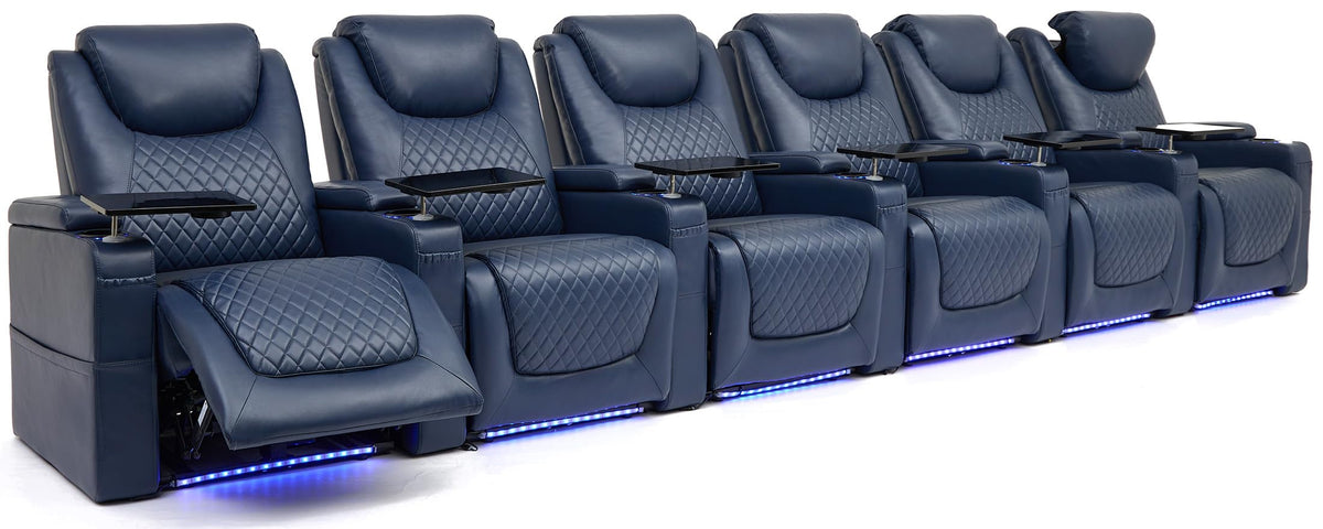 Airadlis Home Theater Seating Seats, Theater Recliner Chair Sofa Game Movie Theater Chairs With 7 Colors Ambient Lighting, Lumba