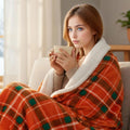LUXIAN Electric Heated Blanket Full Size 72x84 - Microplush & Sherpa Fabric Dual-Sided, 9 Heat Settings & 1-10 Hours Auto Off, C