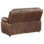 Coaster Home Furnishings Ellington Upholstered Padded Arm Loveseat Dark Brown