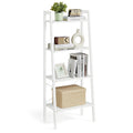 VASAGLE Ladder Shelf, 4-Tier Bookshelf, Storage Rack, Bookcase with Steel Frame, for Living Room, Home Office, Kitchen, Bedroom,