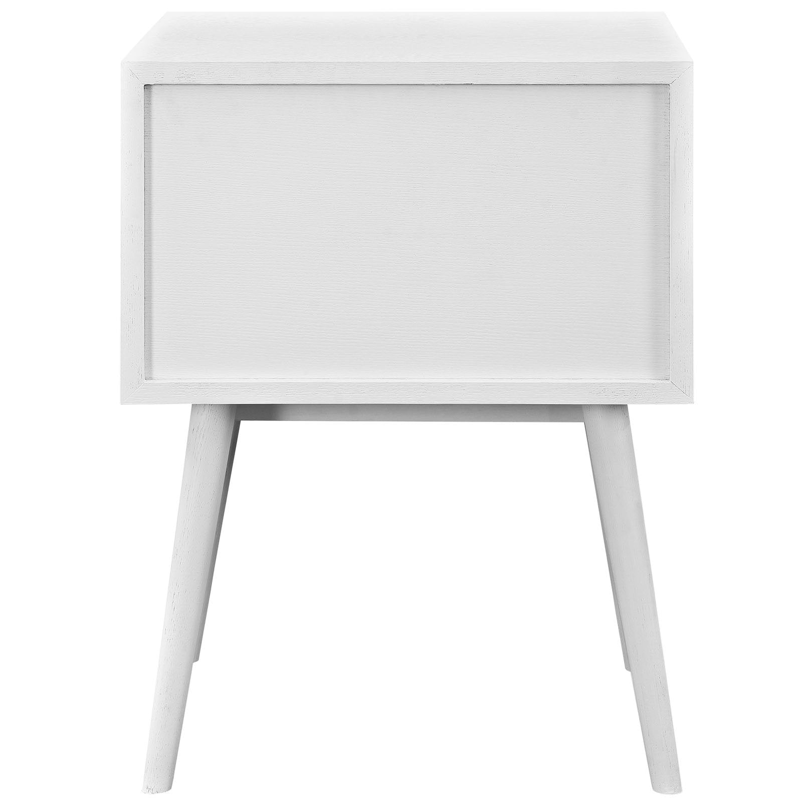Modway Dispatch Nightstand, White, Twin