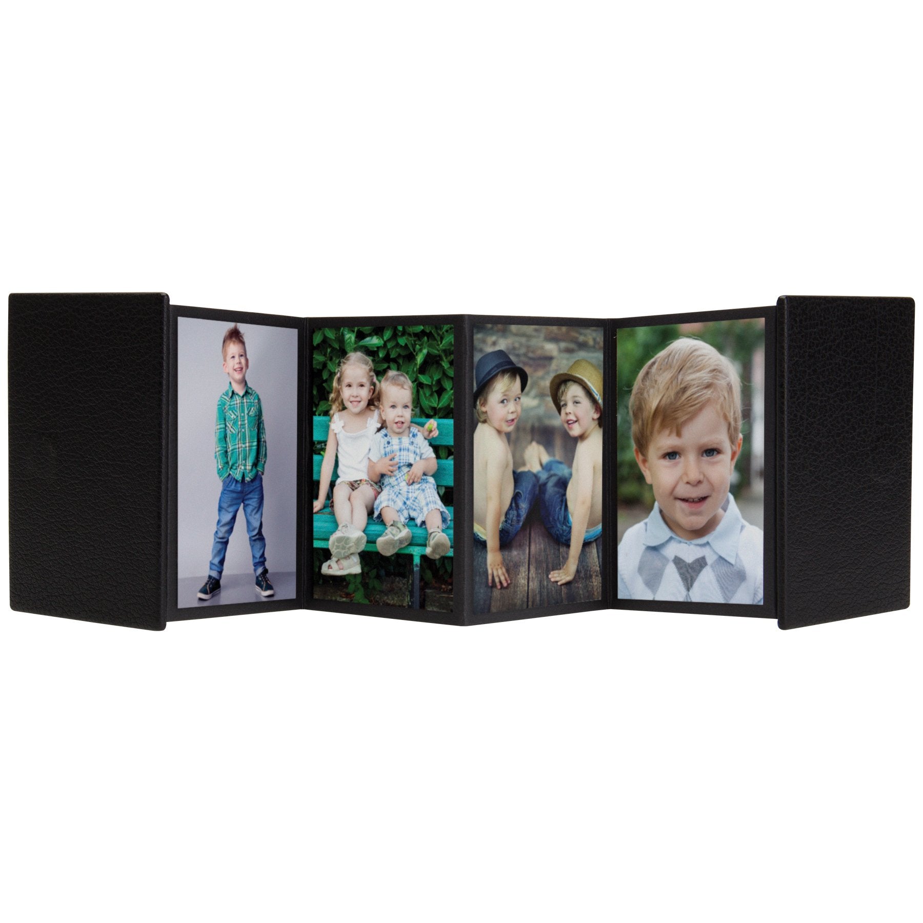 Neil Enterprises Inc. 2.5'' x 3.5'' Black Mini Accordion Self-Stick Photo Album