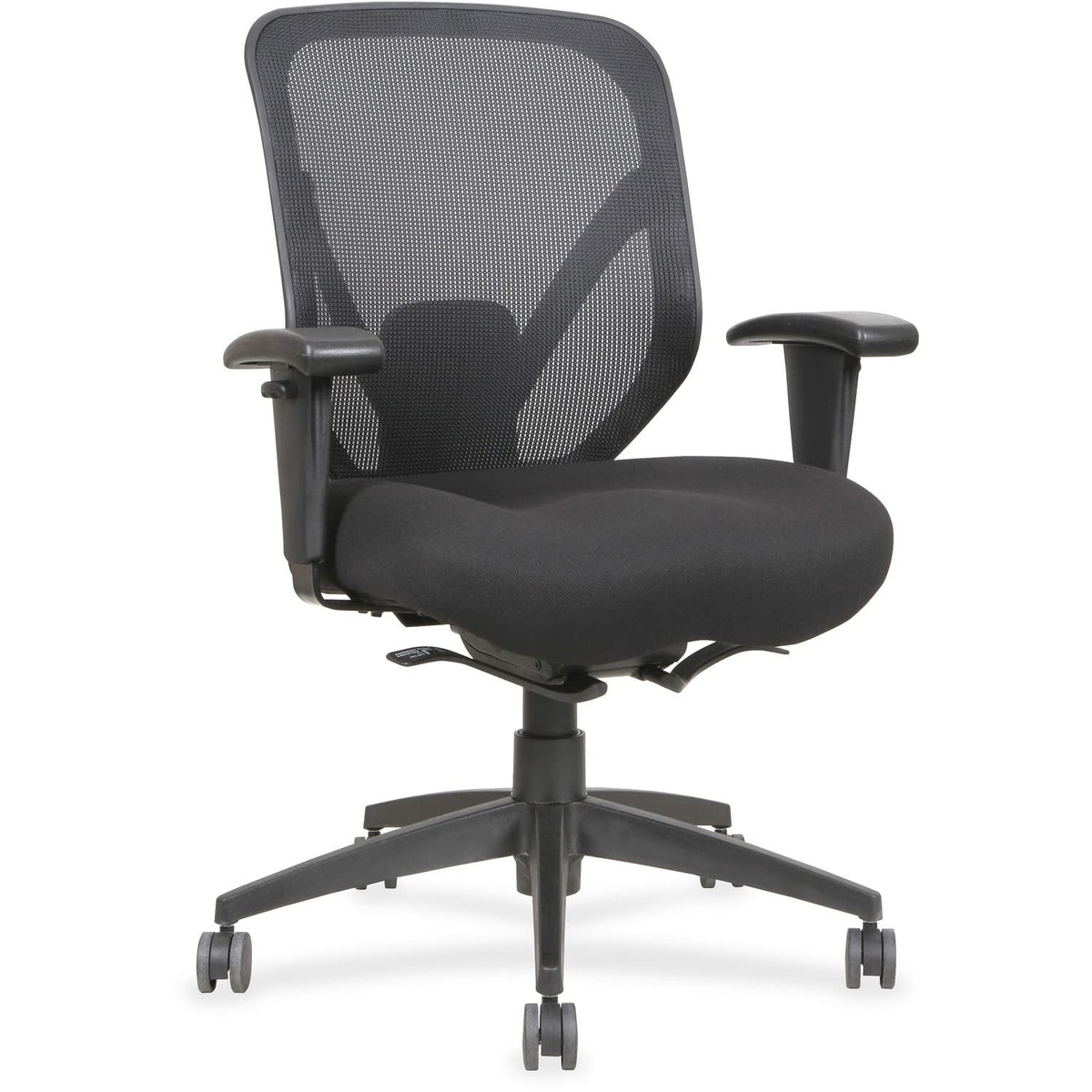 Lorell Self-Tilt Mid-Back Chair, Black