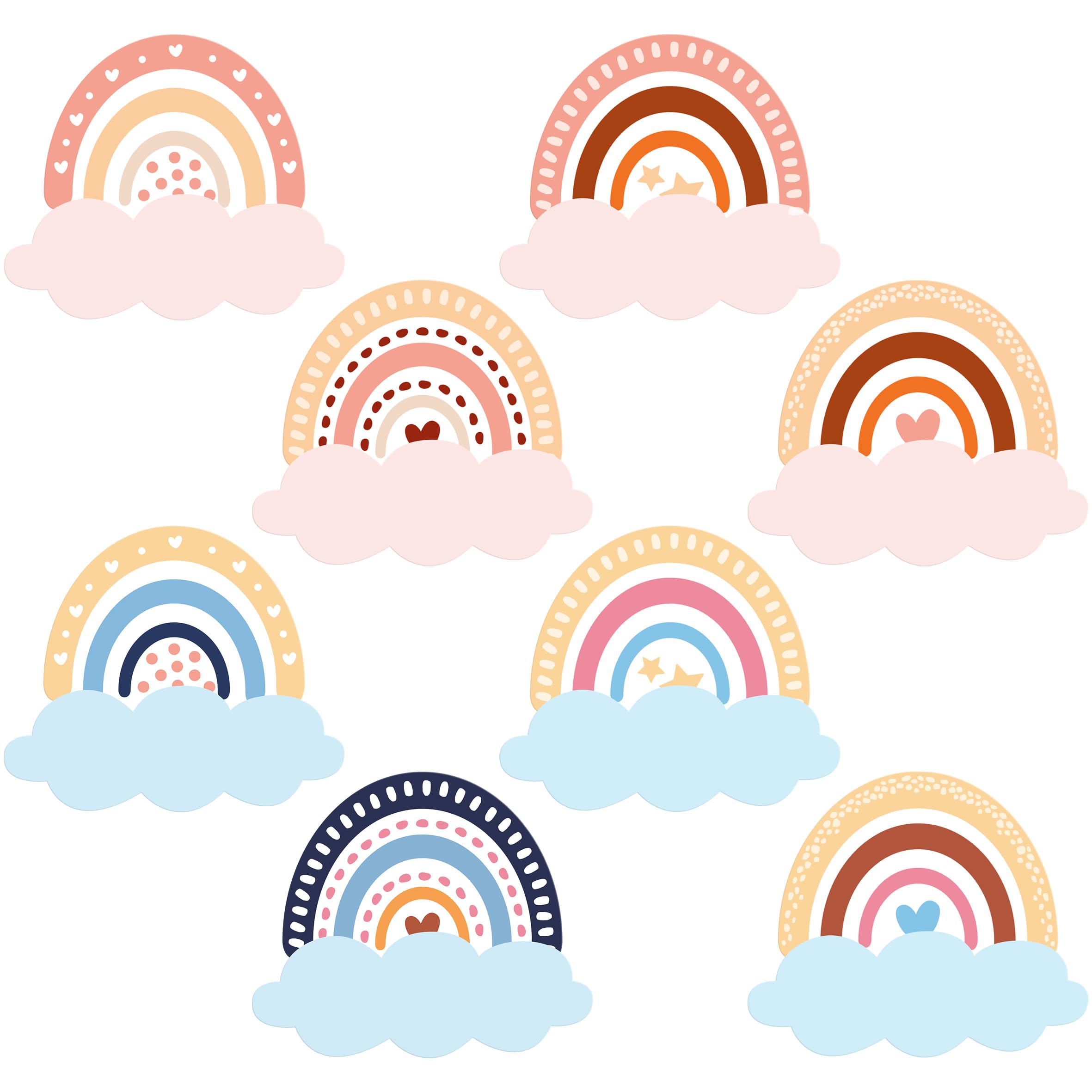 Yhntgb 192 Pcs Boho Rainbow Name Tags Rainbow Name Plates Self Adhesive Labels For Classroom Bulletin Board Educational And Lear