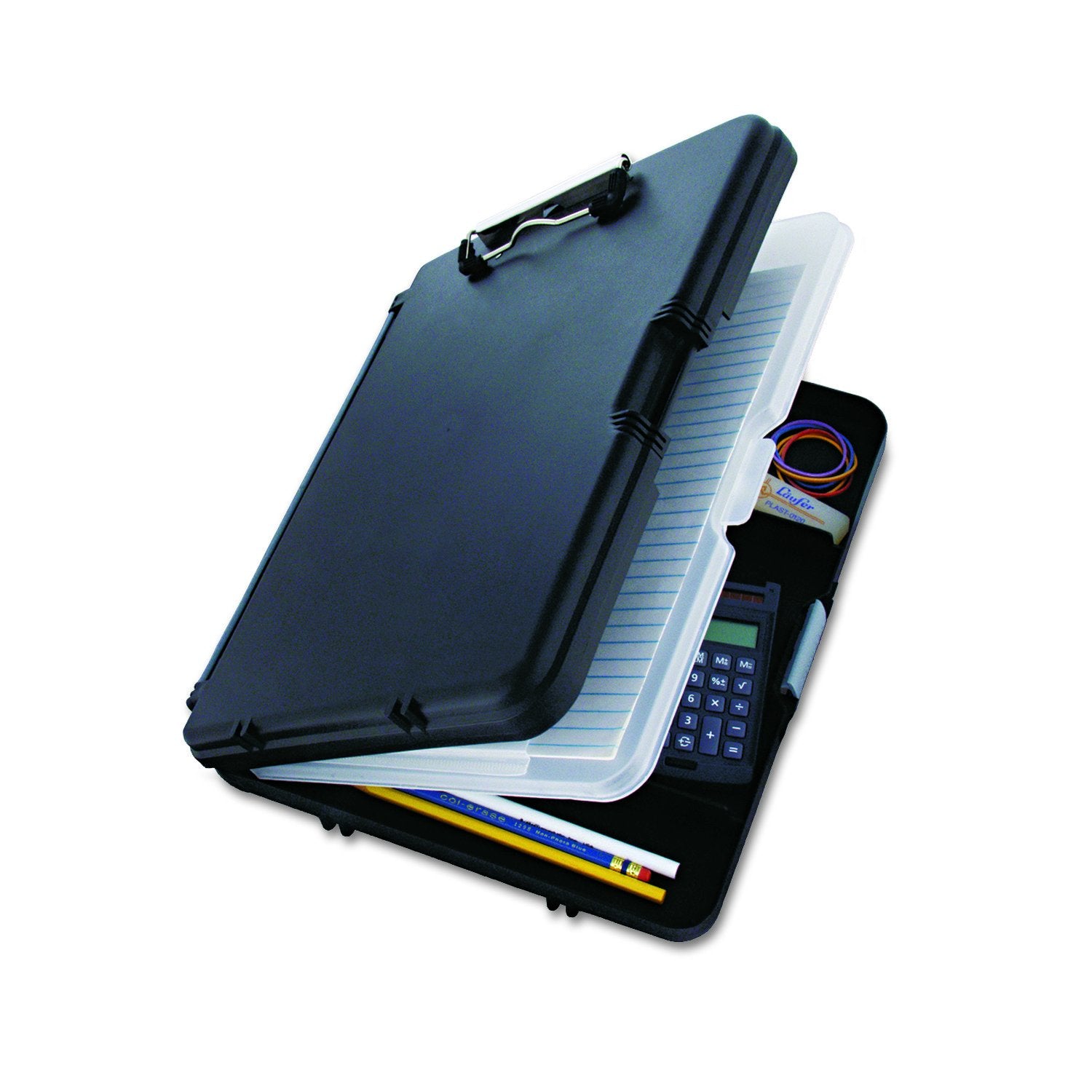 Saunders Workmate Ii 00552 Plastic Storage Clipboard - Black, Letter Size Plastic Form Holder, 9 X 12 Inches, With Low Profile C
