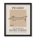 Poster Master Vintage Picasso Poster - Retro Dachshund Print - Dog Art - Line Drawing Art - Sketch Art - Gift for Boys, Girls & 