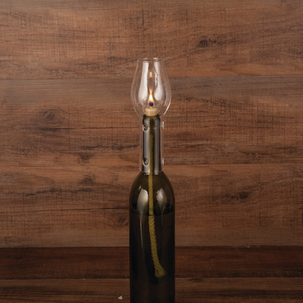 Twine Clear Hurricane Bottle Lamp Glass