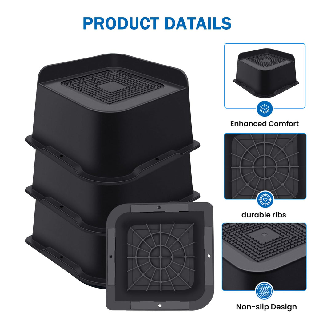 Annkut Bed Risers 3 Inch Heavy Duty, Furniture Risers For Bed Desk Table Sofa Couch,Oversized Bed Lifts Risers,Support Up To 500