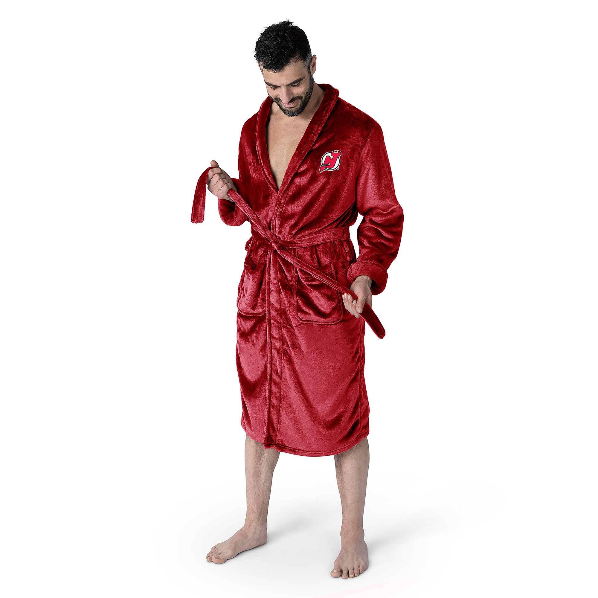 Northwest Nhl New Jersey Devils Unisex-Adult Silk Touch Bath Robe, Large/X-Large, Team Colors