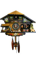 Alexander Taron Importer 400Qmt Engstler Battery-Operated Cuckoo Clock-Full Size-9" H X 12.5" W X 6.25" D, Brown