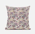 HomeRoots Red Gold 16' Pink Yellow Roses Zippered Suede Throw Pillow