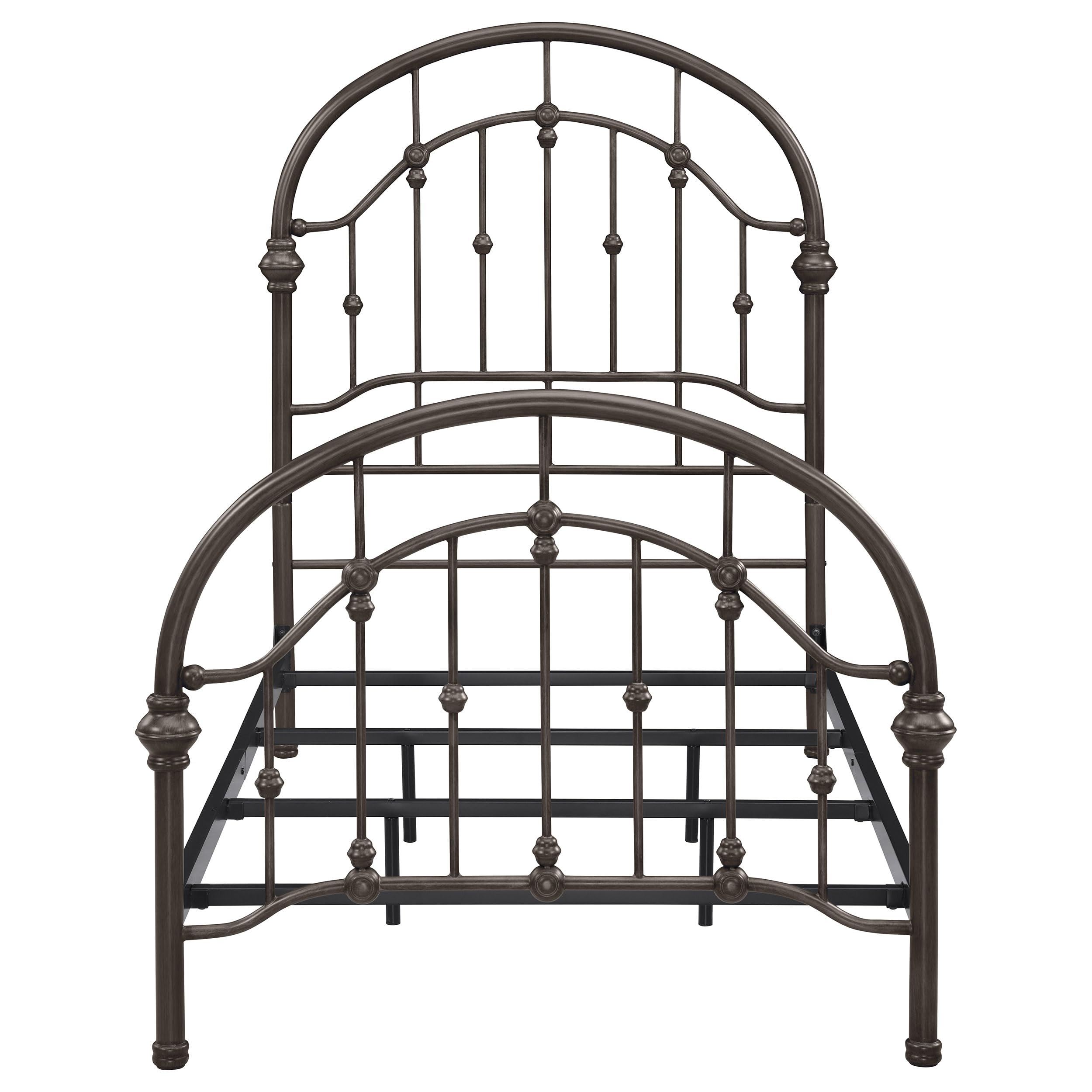 Coaster Home Furnishings Rowan Transitional Wood Twin Size Open Frame Bed Frame 55-inch Headboard Dark Bronze 300407T