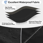 Outdoorlines Outdoor Waterproof Patio 3-Seater Couch Cover - Uv Resistant Patio Sofa Furniture Covers Weatherproof Heavy Duty Glider Covers For Outdoor Furniture, 76Wx32.5Dx33H Inches, Black