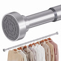 Closet Rod, No Drill Tension Closet Rod for Hanging Clothes, 1769in,Silver