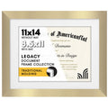 Americanflat 11x14 Diploma Frame with Shatter-Resistant Glass - Use as 8.5x11 Frame with Mat or 11x14 Frame without Mat - Legacy