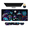 Aimsa Large Gaming Mouse Pad Set, Keyboard Wrist Rest Support+ Extended Mousepad+ Mouse Wrist Cushion+Coaster, Ergonomic Multifu
