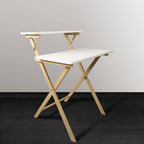 Casual Home 100% Solid Wood 2-Tier Folding 28" W Laptop Working Computer Desk, No Assembly Required
