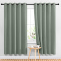 Nicetown Sage Green Blackout Curtains & Drapes For Bedroom - Room Darkening Energy Saving Thermal Insulated Grommet Voice Reduci