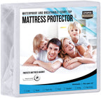 Utopia Bedding Waterproof Mattress Protector Full Xl Size, Premium Terry Mattress Cover 200 Gsm, Breathable, Fitted Style With S