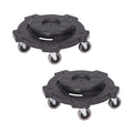 Amazon Basics - Dolly To Fit 32, 44 & 55 Gallon Round Containers, Twist On/Off, 2-Pack, 18.25, Black (Previously AmazonCommercia