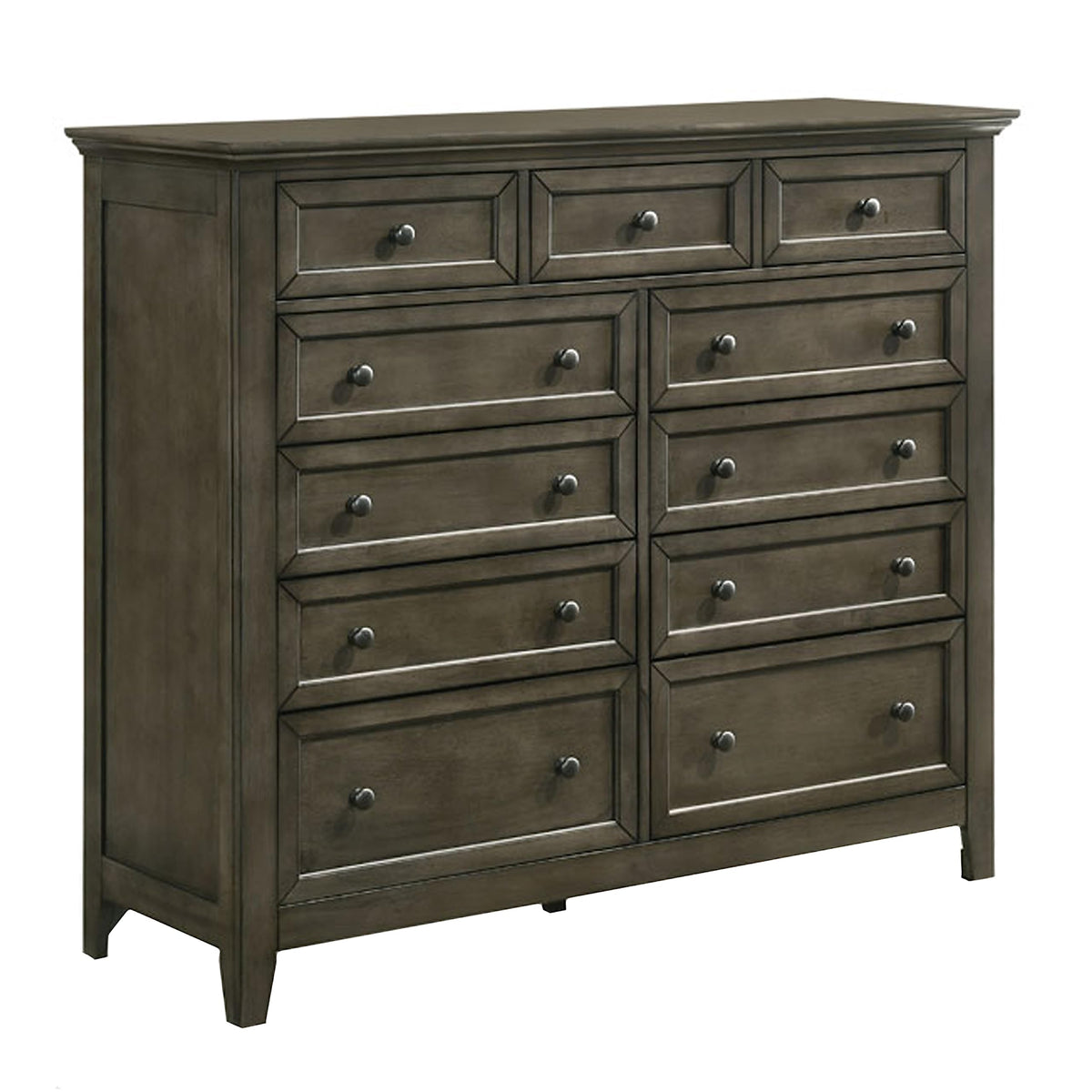 Intercon San Mateo Gentlemen's Chest, 11 Drawer Dresser, Dark Gray