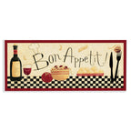 Stupell Home D  cor Bon Appetit Kitchen Wall Plaque, 7 x 0.5 x 17, Proudly Made in USA