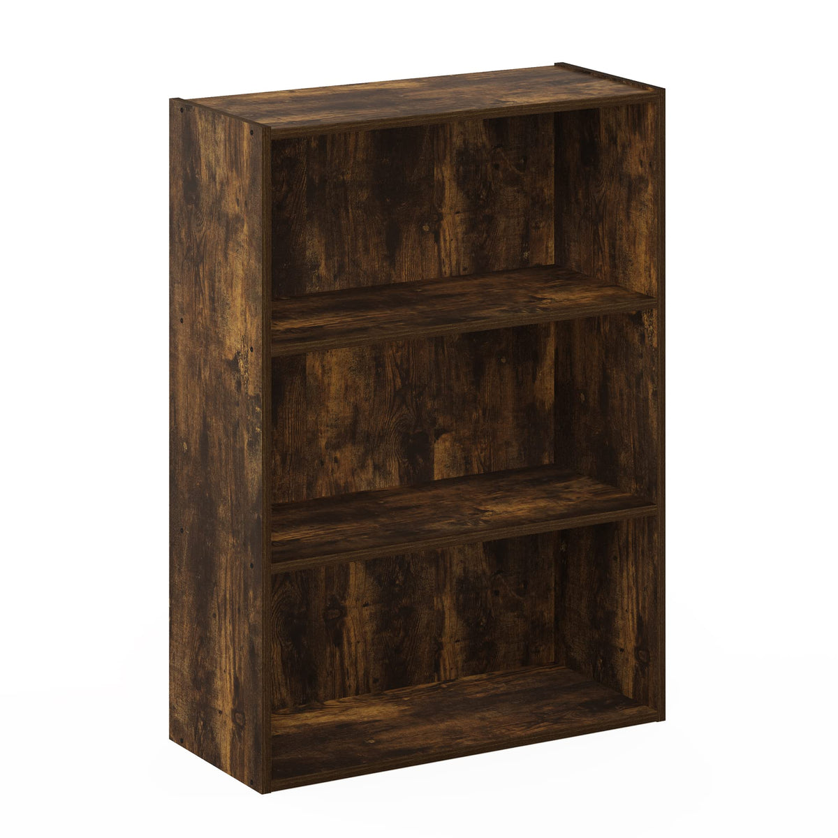 Furinno Pasir 3-Tier Open Shelf Bookcase, Amber Pine