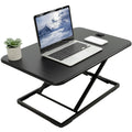 VIVO Ultra-Slim Single Top Height Adjustable Standing Desk Riser, Compact Sit Stand Desktop Converter for Monitor or Laptop, Bla
