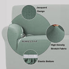 Turquoize Stretch Sofa Slipcover Loveseat Cover Couch Covers For 2 Cushion Couch 1 Piece Sofa Slipcover For Living Room With Jacquard Fabric And Elastic Bottom Furniture Protector(Loveseat, Dark Cyan)
